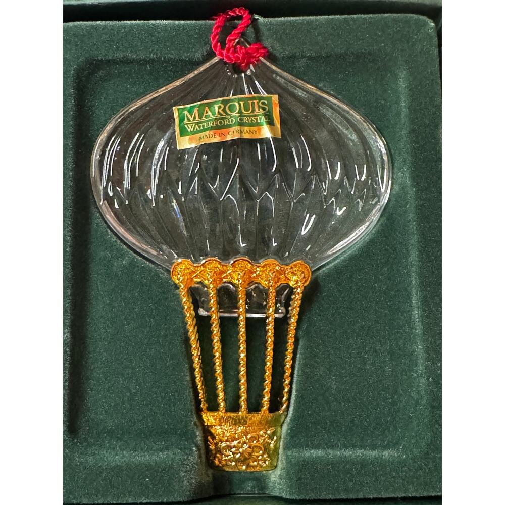 Marquis Waterford Hot Air Ballooon Crystal Ornament NEW